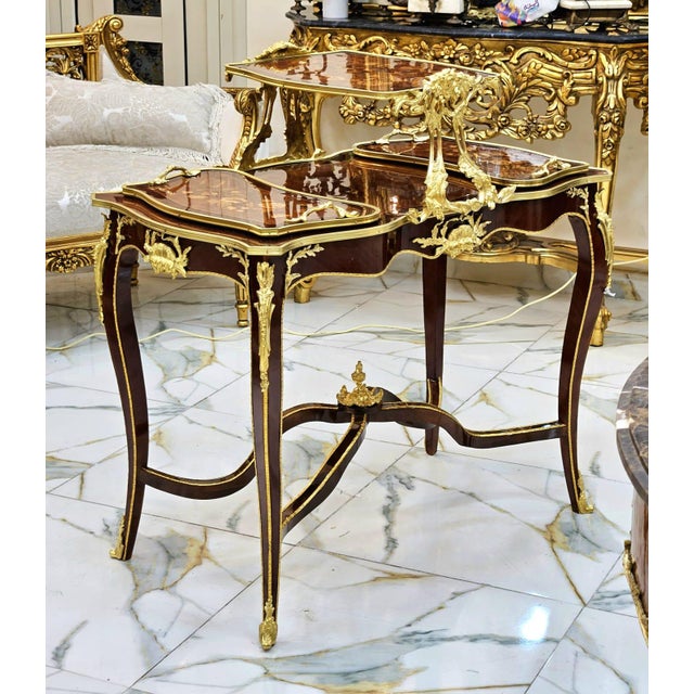 Bring timeless French sophistication into your home with this exceptional Louis XV serving table, masterfully handcrafted...