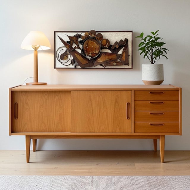 Danish Brutalist Metal Wall Sculpture by Henrik Horst, 1970s For Sale - Image 9 of 18