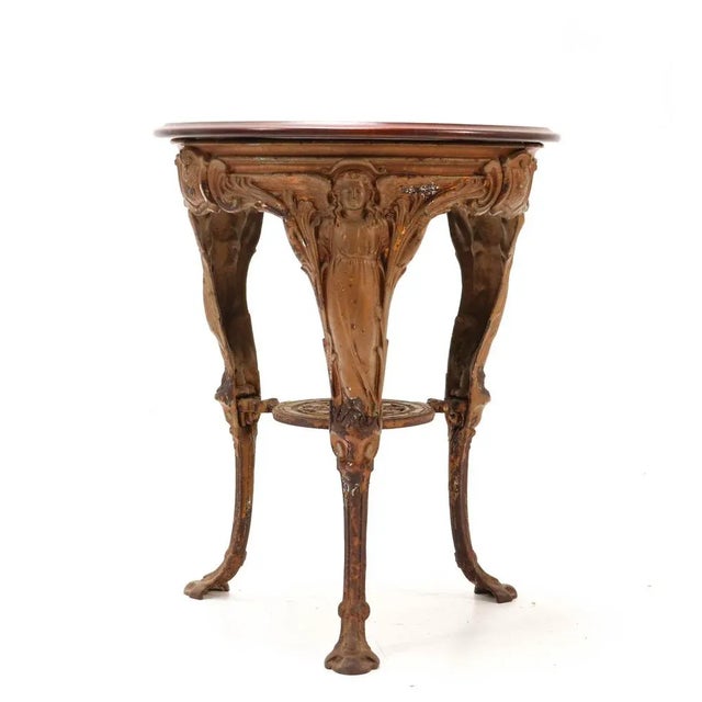 Victory Cast Iron Pub Table with Padouk Top, 1900s For Sale - Image 8 of 11