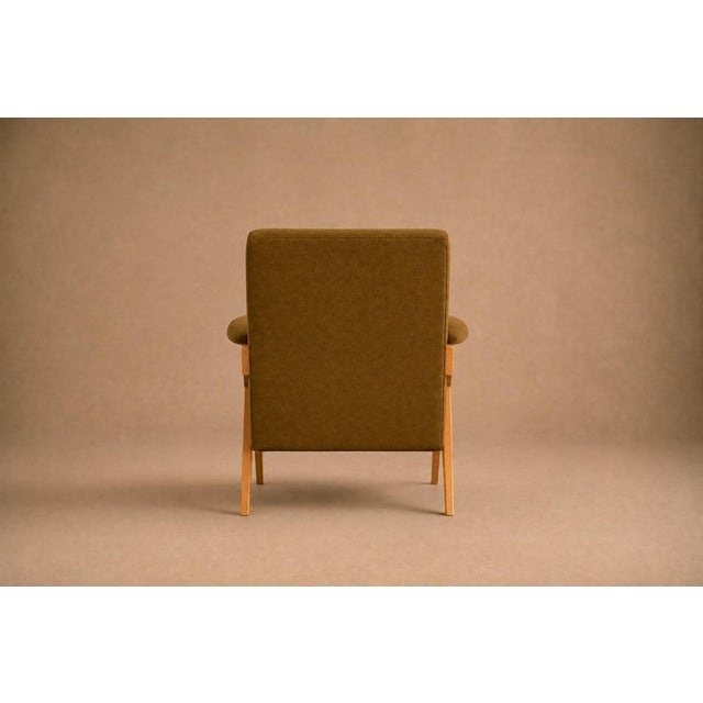 José Zanine Caldas Pair of Brazilian Modern Armchairs in Pau Marfim & Olive Mohair, Brazil, 1950s For Sale In New York - Image 6 of 18