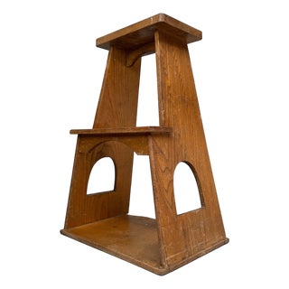 Vintage Japanese Wooden Fumidai Step Stool, 1950-1960 For Sale