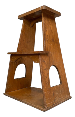 Vintage Japanese Wooden Fumidai Step Stool, 1950-1960