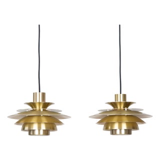 Vintage Danish Verona Lamp by Kurt Wiborg for Jeka, 1980s, Set of 2 For Sale