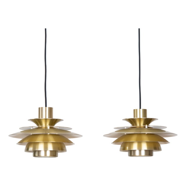 Vintage Danish Verona Lamp by Kurt Wiborg for Jeka, 1980s, Set of 2 For Sale