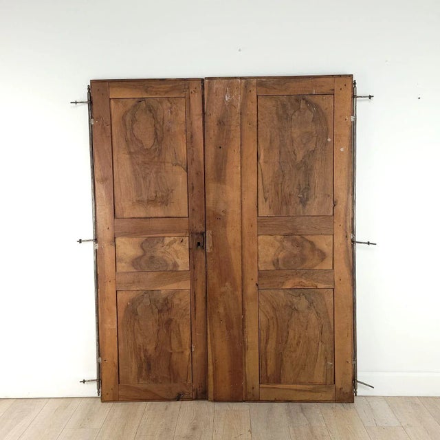 Late 18th Century Pair of Walnut Louis XVI Doors, France, 18th Century For Sale - Image 5 of 7