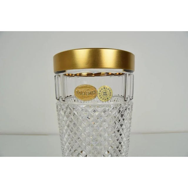 Mid-Century Glass Vase in Bohemia Crystal, 1960s For Sale - Image 4 of 14