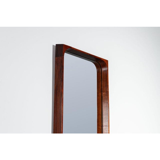 1960s Vintage Danish Mirror in Rosewood by Niels Clausen for NC Mobler, 1960 For Sale - Image 5 of 12