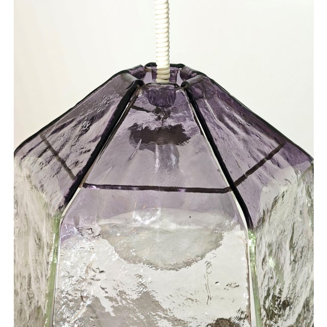 Mid-Century Modern Murano Glass Pendant Lamp by AV Mazzega, 1970s For Sale - Image 3 of 15