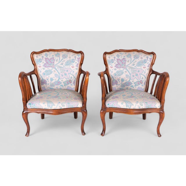 Floral Armchairs, Set of 2 For Sale - Image 4 of 7