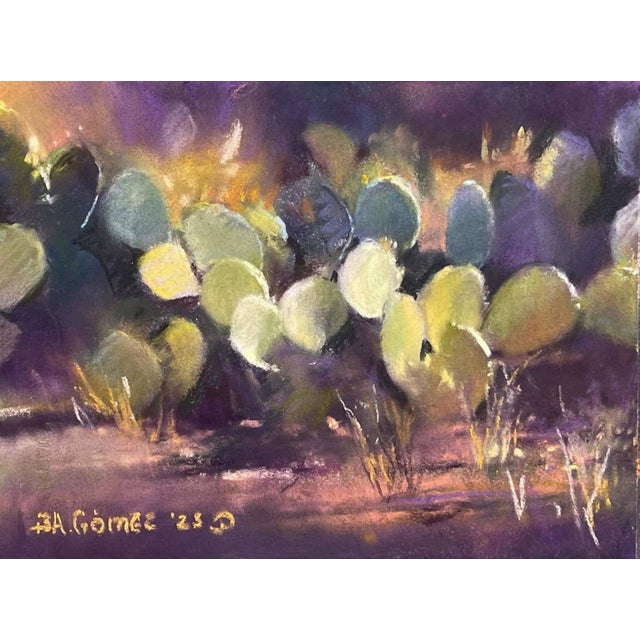 Prickly Pear, Sedona Afternoon by Bruce A Gómez | Pastel Artwork of prickly pear cactus in Sedona For Sale