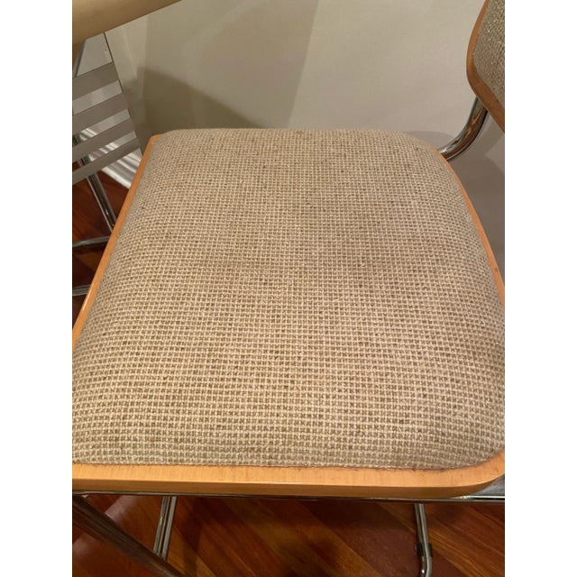 Mid 20th Century Mid Century Cesca Style Vintage Bar Stools - a Pair For Sale - Image 5 of 7