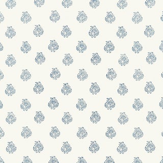 Sample - Schumacher Kaladera Wallpaper in Delft For Sale