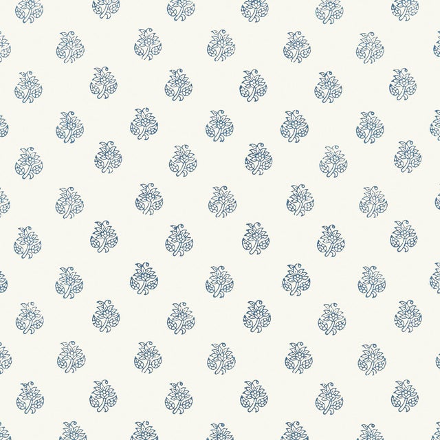 Sample - Schumacher Kaladera Wallpaper in Delft For Sale