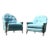 Mid Century Modern Baby Blue Lounge Chairs - Pair For Sale