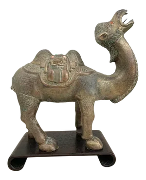 Etched Brass Camel on Stand