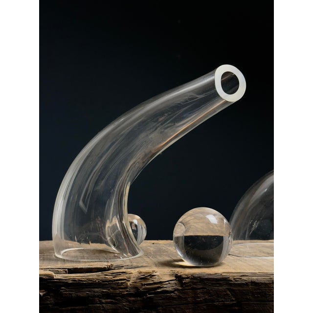 Vintage Postmodernist Biomorphic Hand Blown Glass Sculpture Set For Sale - Image 4 of 7