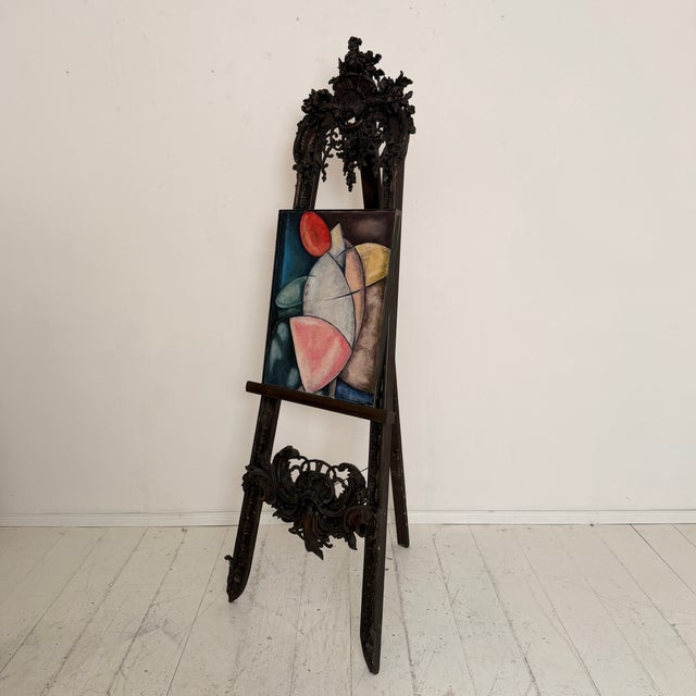 French Rococo Revival Molded Plaster Display Easel, 1880s For Sale - Image 6 of 14