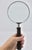 Brown Mid 20th Century English Carved Wooden Handle Magnifying Glass For Sale - Image 8 of 9