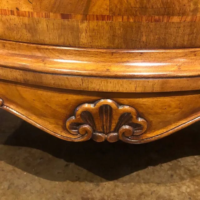 1990s 1990s Vintage Italian Three Drawer Walnut Shaped Chest/Console For Sale - Image 5 of 12