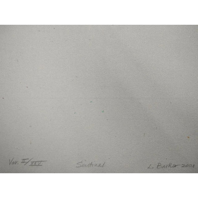 Laurence Barker, Sentinel, 2001, Charcoal & Acrylic on Paper, in Flawless conditions. Designed from 2000 This piece has an...
