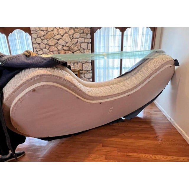Mid-Century Modern 1980 Postmodern Curvy Kidney Sofa For Sale - Image 3 of 7