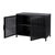 Industrial Worthington 35.5 in. W Iron and Glass Accent Storage Chest with 1 Interior Shelf, Industrial Chic For Sale - Image 3 of 7