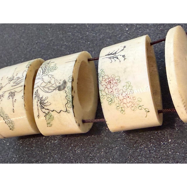 Bone Vintage Early 20th Century Japanese Hand Carved Bovine Bone Snuff Case For Sale - Image 7 of 12
