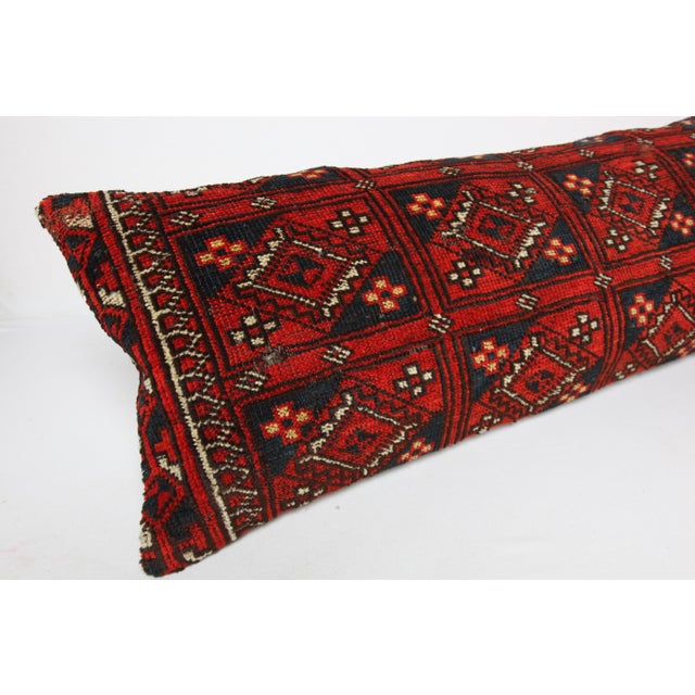Antique Turkoman Rug Bedding Pillow Cases -16'' X 40'' For Sale - Image 9 of 10