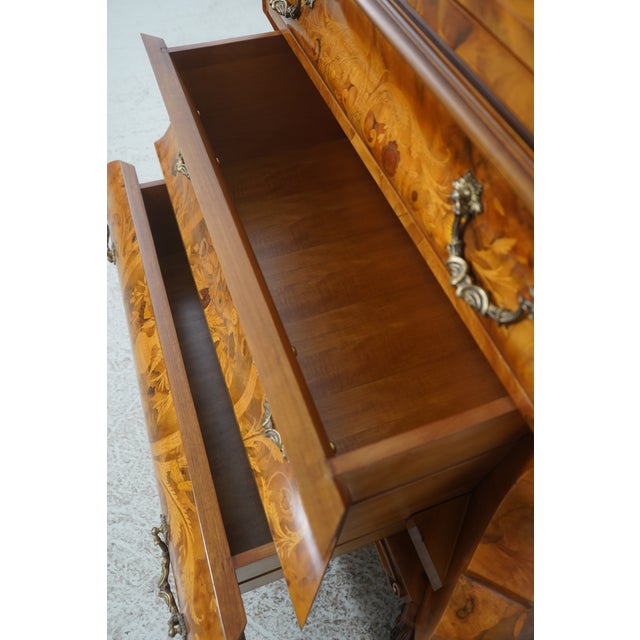 Italian Highly Inlaid Olivewood Fall Front Desk For Sale - Image 18 of 18