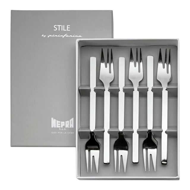 Mepra Stile 6-Piece Dessert Forks Set For Sale