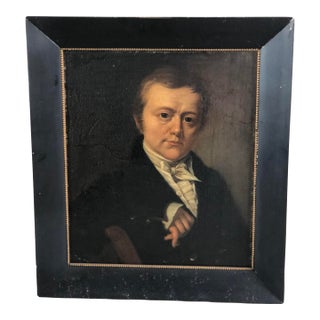 Antique Original Oil Painting of a Dutch Gentleman, 19th Century Portrait For Sale
