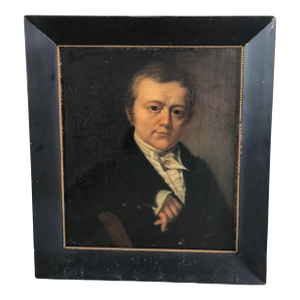 Antique Original Oil Painting of a Dutch Gentleman, 19th Century Portrait