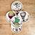 Ceramic Fornasetti "Palloni" Themed Ceramic Hot Air Balloon Coasters Set of 5 For Sale - Image 7 of 13