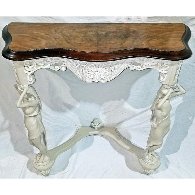 Italian Vintage 1920s Figural Console Table For Sale - Image 3 of 10