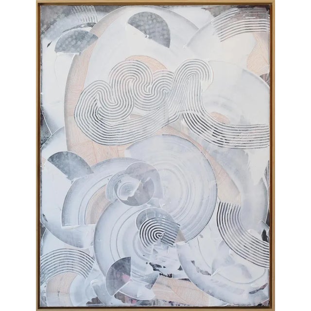 A 37.5" x 49.5" Abstract Acrylic Painting executed on Canvas by artist Kelsey Overstreet. A certificate of authenticity...