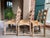 Set 6 Vintage French Ladder Back Dining Chairs Rush Seat Bleached Oak Farmhouse For Sale - Image 9 of 18