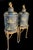 Wood 1980s Monumental Chinoiserie Hollywood Regency Handpainted Tea Caddy Shaped Faux Bamboo Dry Bar Storage Cabinets- A Pair For Sale - Image 7 of 16