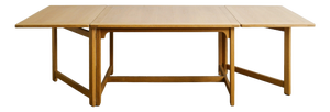 Danish Mid-Century Wooden Drop-Leaf Library Table in Oak by Børge Mogensen & P. Lauritsen Denmark, 1960s
