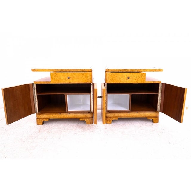 Vintage Polish Art Deco Nightstands, 1930, Set of 2 For Sale - Image 11 of 12