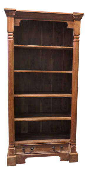 Tall Open Front Bookcase with Drawer, 1960