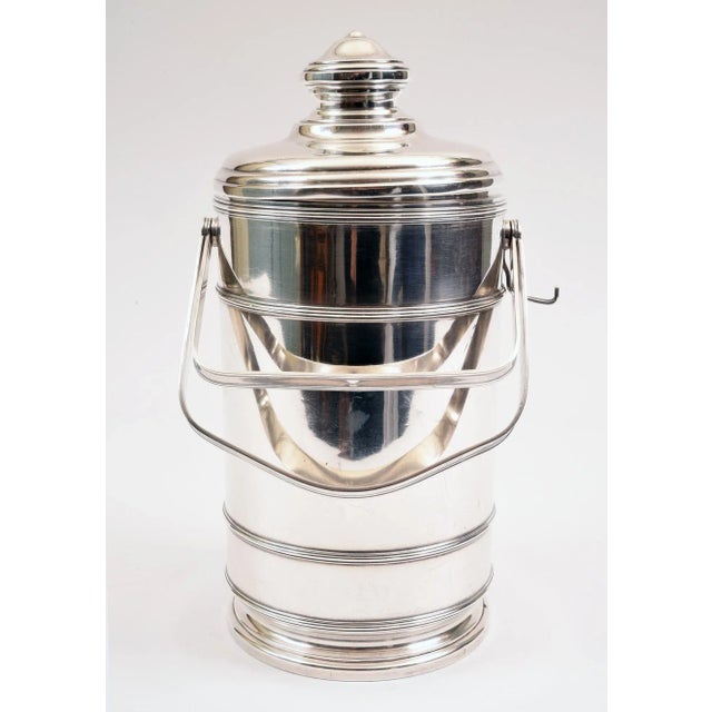 Sterling Silver Cartier Covered Ice Bucket with Two Handles For Sale - Image 10 of 13