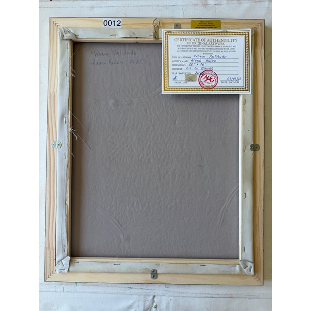 Paint Original Abstract Figure Oil Painting Alena Kalen "Warm Solitude" Framed, Coa For Sale - Image 7 of 7