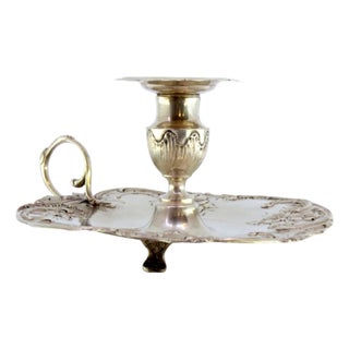 Silver Paddle with Floral Motifs For Sale