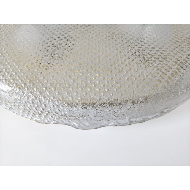 Vintage Textured Glass and Brass Flush Mount from Hillebrand Leuchten, Germany, 1970s For Sale - Image 12 of 18
