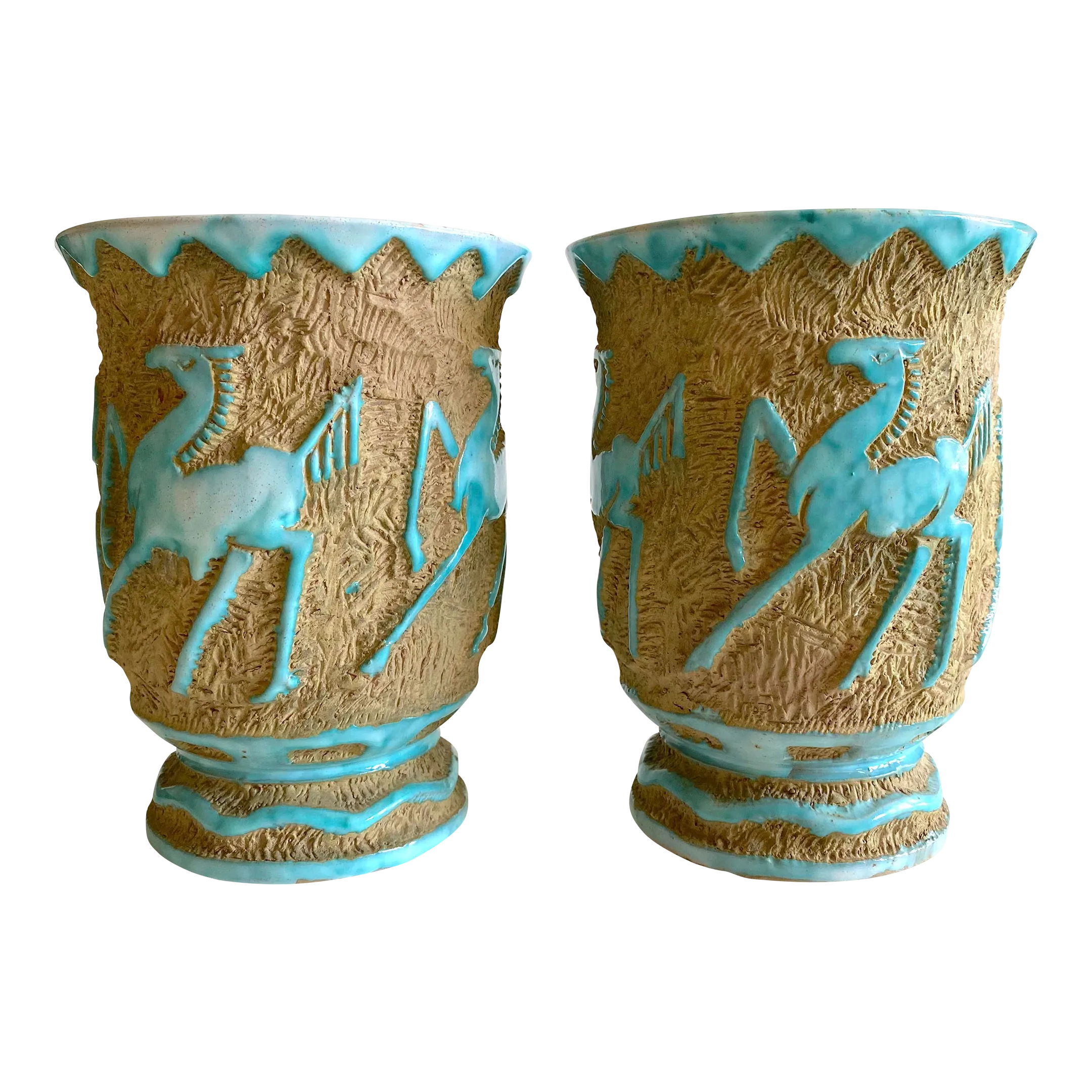 Vintage 1950s Mid Century Modernist Saca Italian Art Pottery