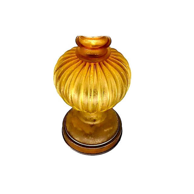 Metal Venetian Glass Table Lamp by Seguso for Marlbro Lamp Company For Sale - Image 7 of 7