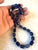Lapis Beaded Necklace With Gold Toe Clasp Was Designed by Matthew Izzo For Sale - Image 4 of 4