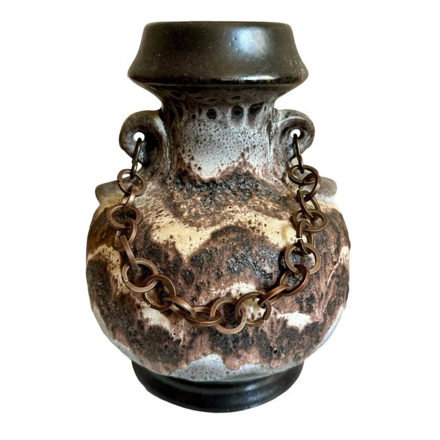 1970s West German Brutalist Pottery Lava Vase from Dümler & Breiden, 1970s For Sale - Image 5 of 5