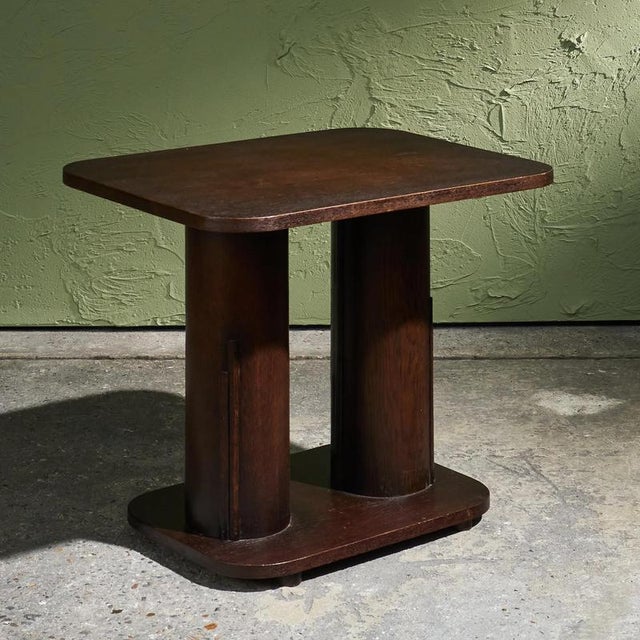 Art Deco Two-Legged Side Table in Wood, 1930s For Sale - Image 10 of 10