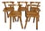 Brutalized Elm High Chairs, 1980s, Set of 5 For Sale